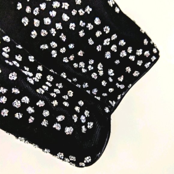 Ricky Lang for Nuit Vintage Women's Black/Silver Embellished Blazer - Picture 10 of 13